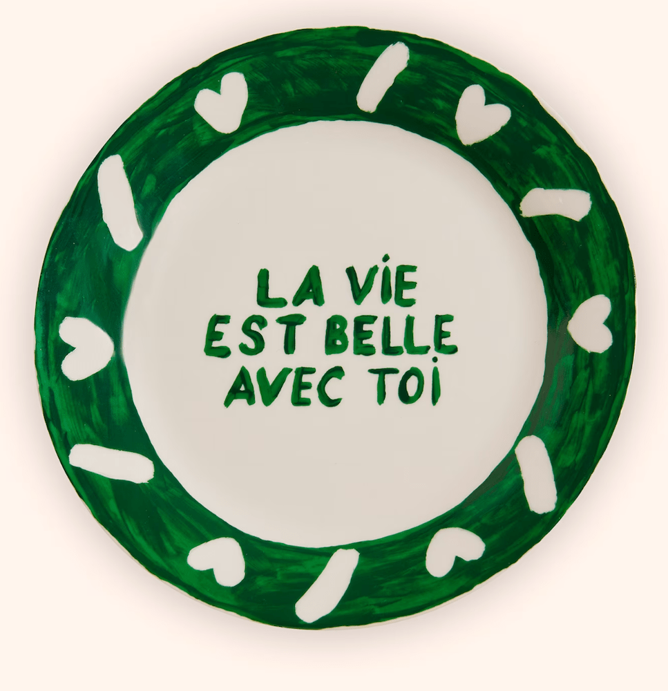 la vie est belle avec toi plate assiette from la bonne marche