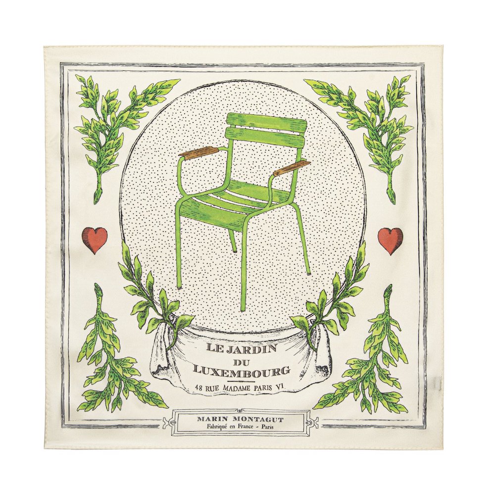 foulard scarf  of chaise du jardin du luxemnourg from marin montargut