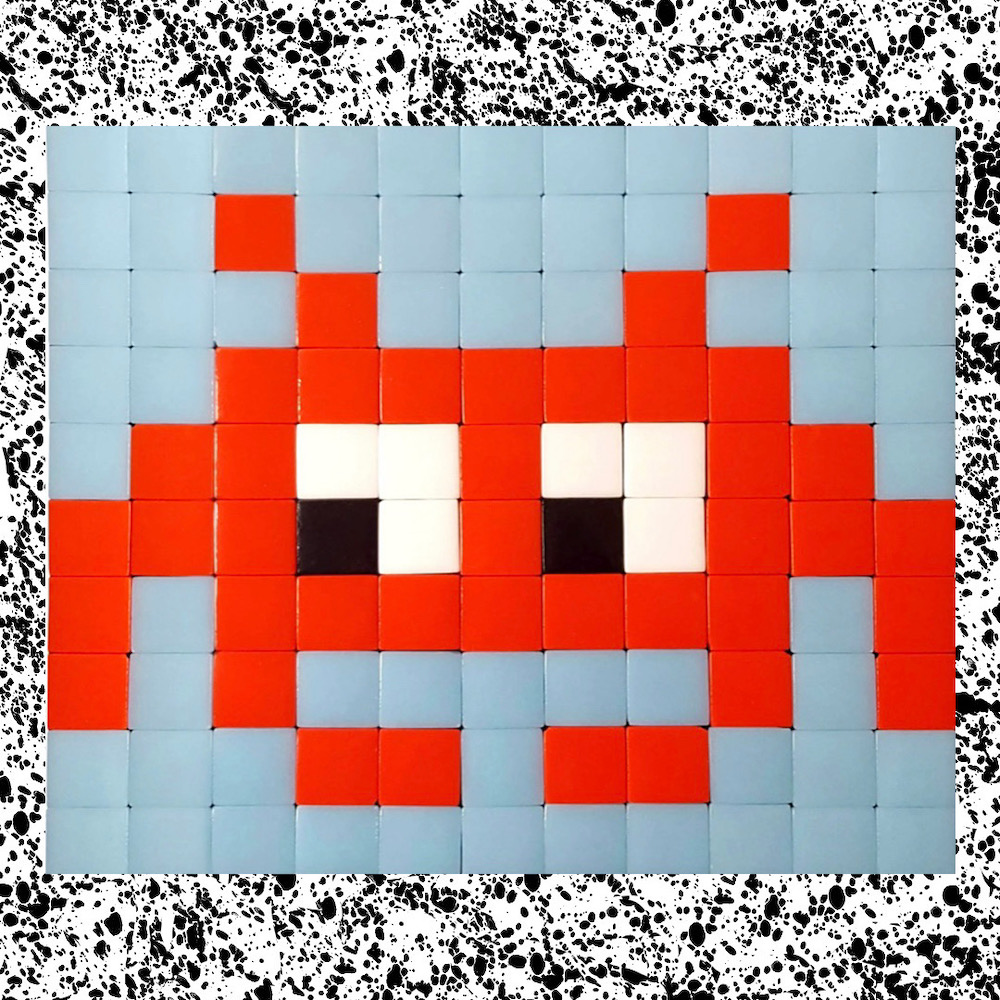 Space Invader mosaic from L'Amour Fou in Paris
